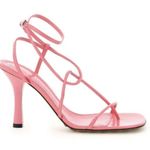 Bottega Veneta 930$ The Line Pink Milkshake Square Toe Heel Strap Sandal Leather Photo 3