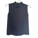 Vince  Black Sleeveless Mixed Rib Sleeveless Mock Turtleneck Top Size XXS Photo 1