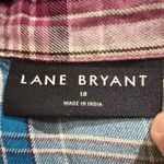 Lane Bryant Women's Plaid Button Down Long Sleeve Shirt Dress Size 18 Photo 2