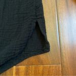 Old Navy Blouse Womens Small Black Flowy Half Button Long Sleeve Shirt Knit Top Photo 5