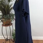 Olivia Matthews Dress Plus 3X Navy Blue Cap Sleeve Fairy Core Feminine Preppy Photo 4