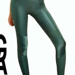 Good American Khloe Kardashian Sleek Shiny Ribbed High Rise Leggings Size 1 New Photo 0