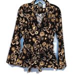 Classic Elements Vintage Brown Patterned Jacket Blazer Size Medium Photo 0