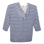 Organic Rags French terry Heather Blue striped hoodie size XS Photo 17