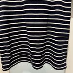 Talbots  Striped Ruffle Sleeve Knit Shift Dress Navy White Size M Photo 7