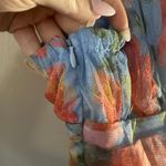 Lulus  Perfectly Divine Blue Floral Tulle Tiered Ruffled Midi Dress Size L NWT Photo 9