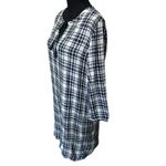 Madewell  Plaid Artiste Tassel Tunic Mini Dress Size‎ Small Light Flannel Pockets Photo 2