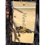 NWT Mandalay Black Purple Silk Beaded Sequin Feather Mini Evening Dress Womens 4 Photo 13