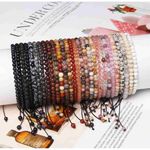 None NEW AGATE CHAKRA STRETCHY BEAD BRACELET, ENERGY BRACELET, SPIRITUAL JEWELRY Photo 1