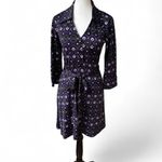 Y2K. VTG. A.P.N.Y RETRO ALL OVER PRINT GRAPHIC‎ DRESS SMALL. Purple Photo 1