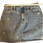 PacSun  Embroidered Flower Floral Denim Jean Miniskirt Women's Size 27 4 Photo 3