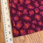 Anthropologie  Cozy Knit Flare Pants Purple Orange Animal Jacquard SMALL TALL Photo 2