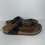 Birkenstock Gizeh Women Black Patent Leather Thong T Strap Sandals EU 40, US 9 Photo 8