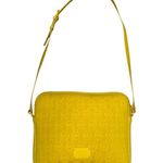 Michael Kors Yellow Neoprene Logo Embossed Adjustable Crossbody Shoulder Bag EUC Photo 10