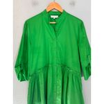 Taylor Tillman Cammie Ruffle Shirt Mini Dress Kelly Green Size Medium Photo 3