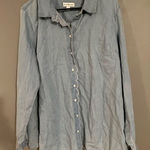 kim rogers  Denim Button Up Long Sleeve Size XL Photo 0