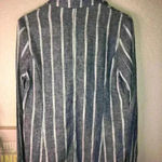 Drew  linen blend denim blue and white jacket sz XS NWT Photo 3