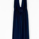 Show Me Your Mumu Luna Halter Maxi Dress M Blue Photo 2