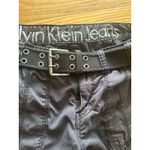 Calvin Klein Black Cargo Capri Pants with Belt – Size 8 Photo 4