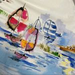 DANIELA CORTE REVOLVE Watercolor Bodycon Dress Womens Size Medium Coastal Unique White Photo 10