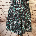 Parker Ruched Dress in Barb Wire Brown and Green Photo 3