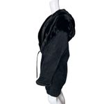 Wilsons Leather Jacket Women’s Medium Black Leather‎ Faux Fur Vintage Retro 90’s Photo 3