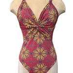 Goldenpoint Swimsuit Mod Floral One Piece S Small Red Photo 0