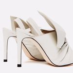 ZARA Leather Sandals Heels Shoes with Bow Womens 6.5 Photo 10