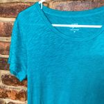 J.Crew  Green Burnout Vintage Cotton Crew Neck T-Shirt Women's Size Medium Photo 1