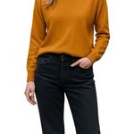 Madewell Cashmere Sweater Warm Orange Mock neck long sleeve S Photo 2