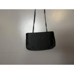 Vintage Morris Moskowitz Evening Bag Womens Black Satin Rhinestone Made USA 80s Photo 3