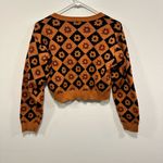 LA Hearts Vintage style brown and black floral crop sweater by L. A. Hearts size small! Photo 3
