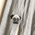 ASOS Gray Crewneck Sweater with French Bulldog elbow patch Womens Size 4 Knit Photo 7