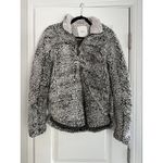 Thread and Supply Sherpa Pullover Sweatshirt Sweater 1/4 Zip Gray Black Size S Photo 3