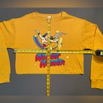 Wonder woman cropped Tee, crew neck, long sleeve, oversized, super hero,‎ SZ S Yellow Photo 4