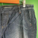 DKNY  Jeans Sz 14 P‎ Dark Wash Side Button EUC! Photo 2