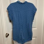 Jachs Girlfriend Blue White Dot Short Sleeve Button Up Shirt Top XL Womens Photo 1