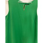Leslie Fay  Green Sleeveless‎ Ruffle Hem Dress Gold Accent Size 16 Photo 1