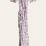 Saylor Amarette Puff-Sleeved Purple Floral Print Maxi Dress Size XS Photo 8