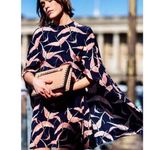 NWOT Valentino bird print cape dress size4 Size 4 Photo 0