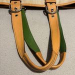 Coach  canvas shoulder tote handbag L3J-4428 beige blue green Photo 4