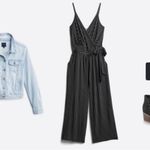 Kaileigh  Chic Black and White Striped Jumpsuit Photo 5