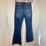 Petra 153 Distressed Frayed Flare Blue Denim Jeans Photo 2
