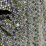 August Max Woman 12W 100% Silk Retro Print Buttoned Top Funky 70s Luxury Costume Blue Size 12 Photo 2