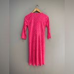 Jones New York Pink Polka Dot Twist Front Dress Size SP EUC Photo 3
