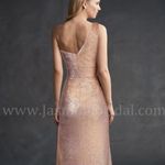 NWT Belsoie One Shoulder Rose Gold Sequin Dress Size 14 Photo 1