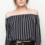Brandy Melville Striped Off the Shoulder Maura Top Photo 2