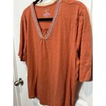 Westbound  Orange Embroidered Top 1X Women’s Plus Shirt Blouse Photo 2