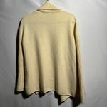 Cream Butter Yellow 100% Cashmere Open Duster Cardigan Ribbed Sleeves SEE XL Photo 1