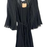 La Ligne 100% silk India mini dress in black size small Photo 0